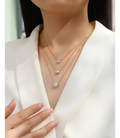 2-carat Luxury Fashion Minimalist Trend Jewelry Silver Pendant Necklace
